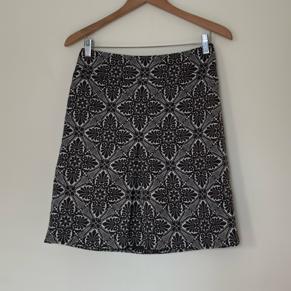 Ann Taylor LOFT || Woman’s Silk Linen Jacquard Floral Medallion Lined Sz 2